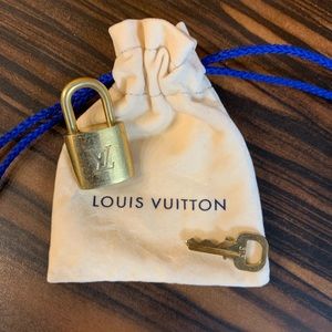 Authentic Louis Vuitton Padlock and Lock Set